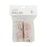 Lint Roller Replacement (2PCS) pack featuring 2 sticky refill rolls in floral design for lint-free clothing.